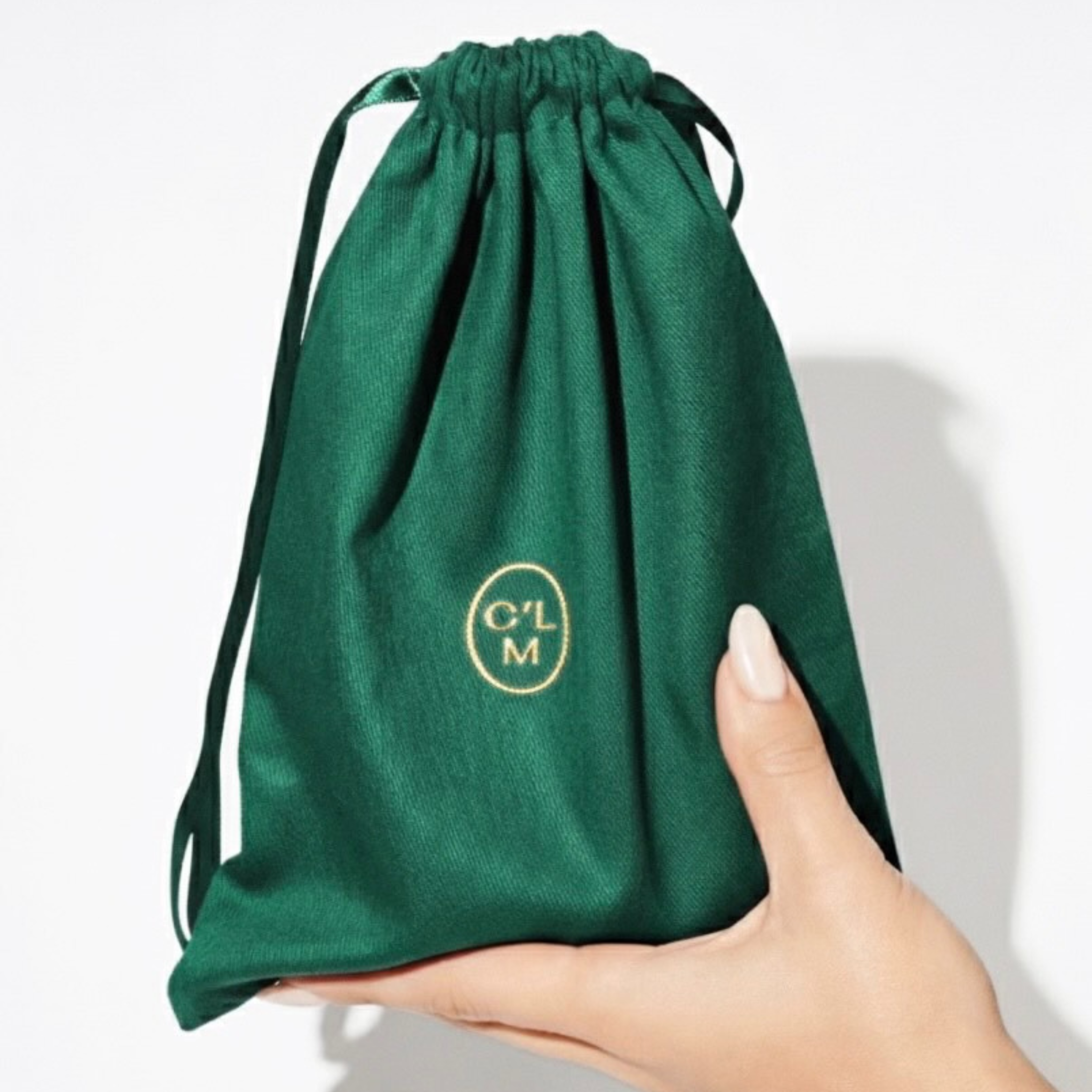 Green fabric gift bag (mini) 17X23
