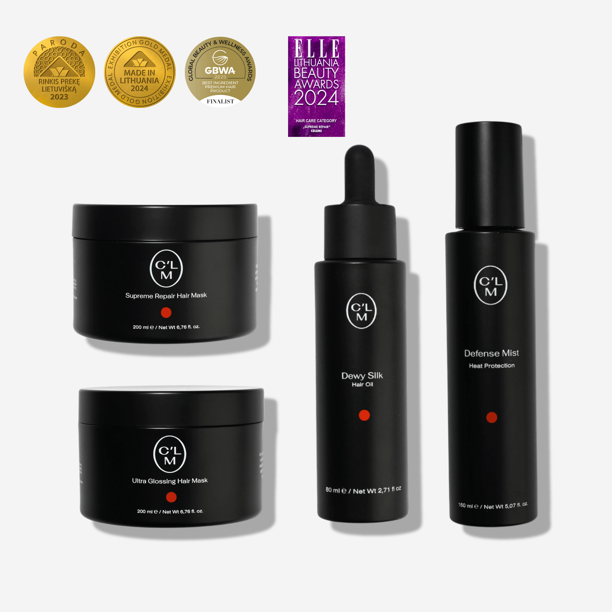 CLM Total Hair Care Bundle: Restore, Shine, Protect