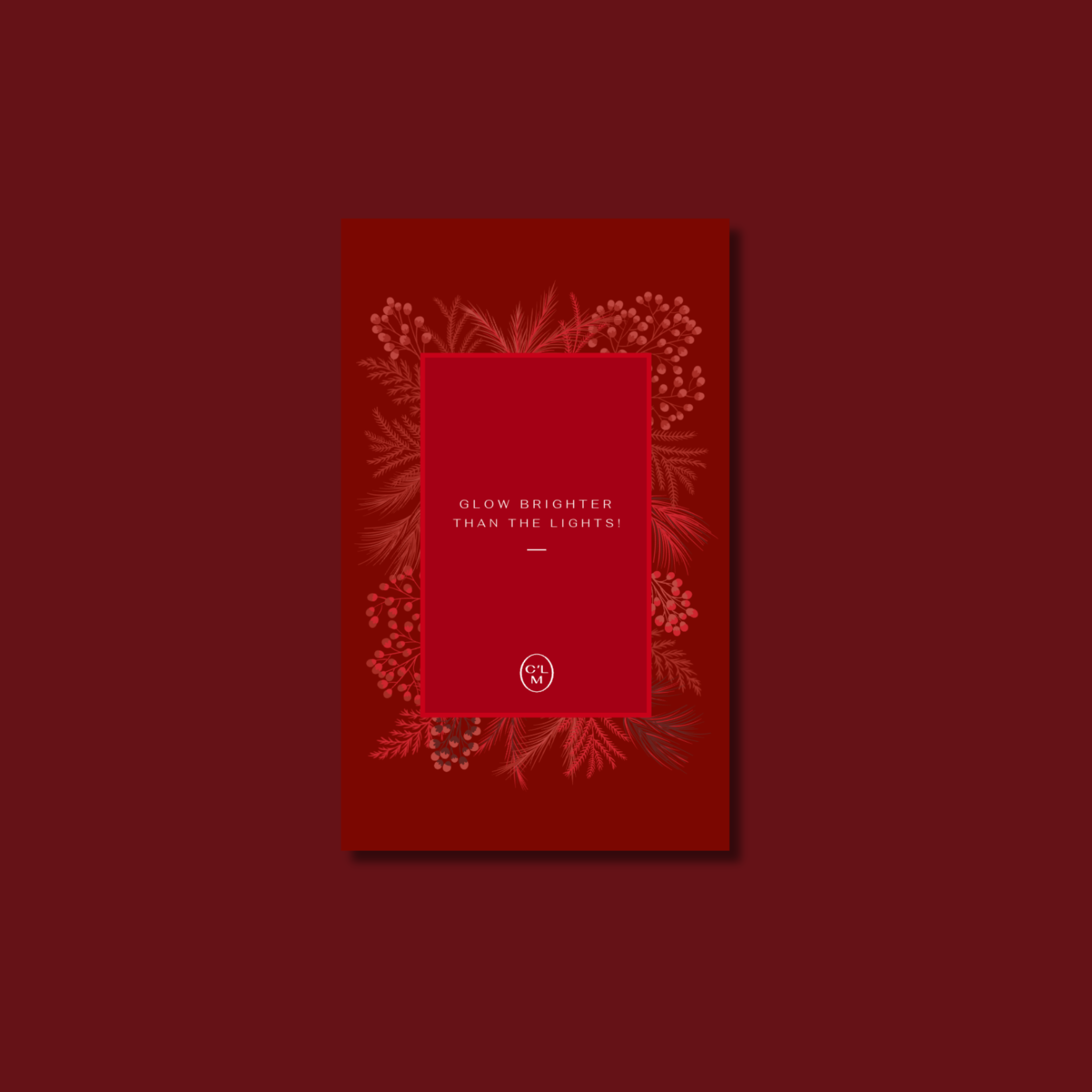 Postcard "GLOW BRIGHTER THAN THE LIGHTS"