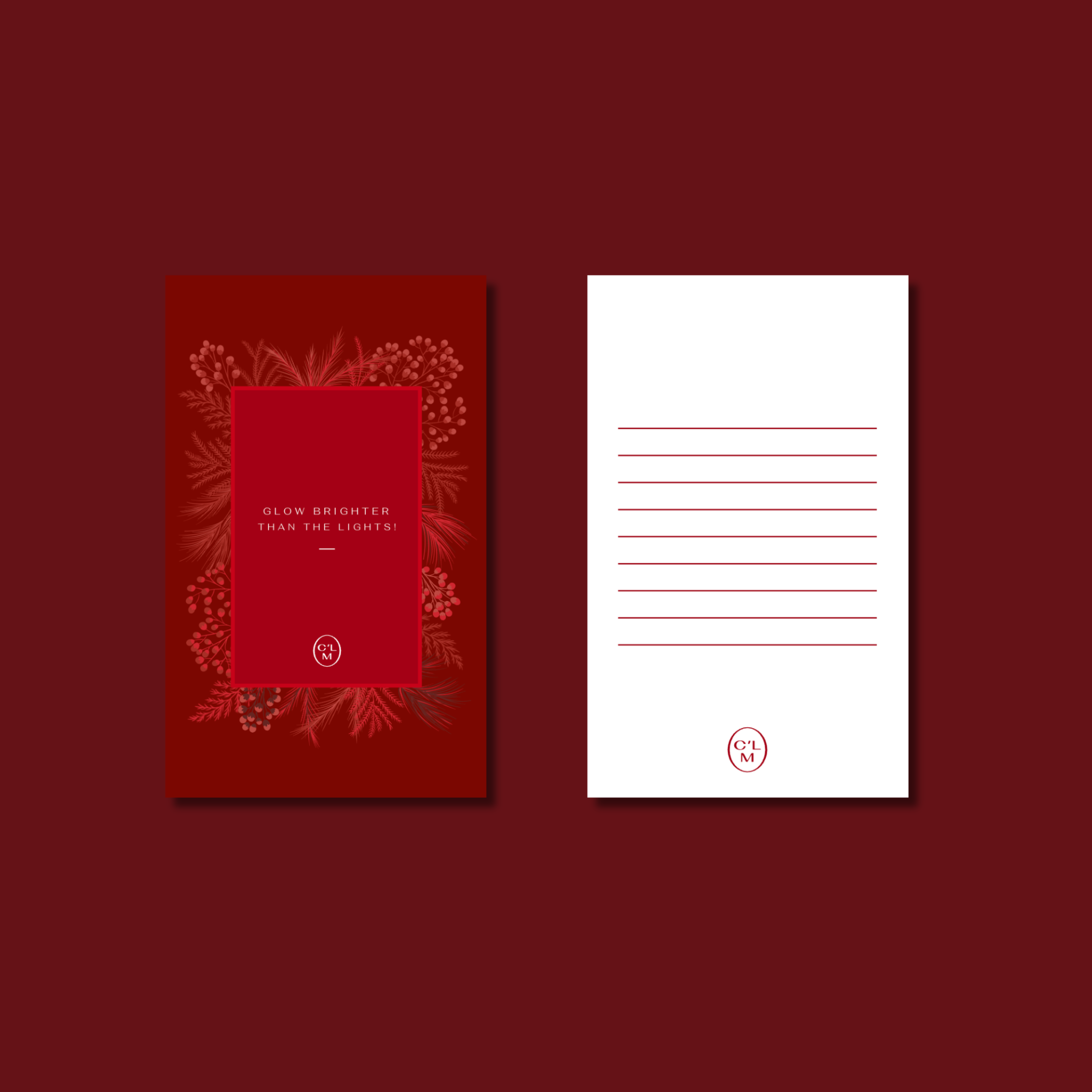 Postcard "GLOW BRIGHTER THAN THE LIGHTS"