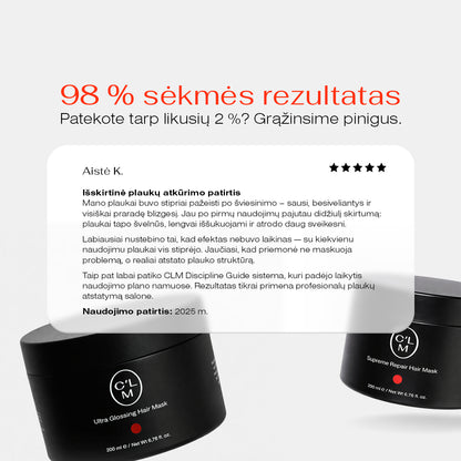 Atstatantis ir maitinantis plaukų kaukių rinkinys