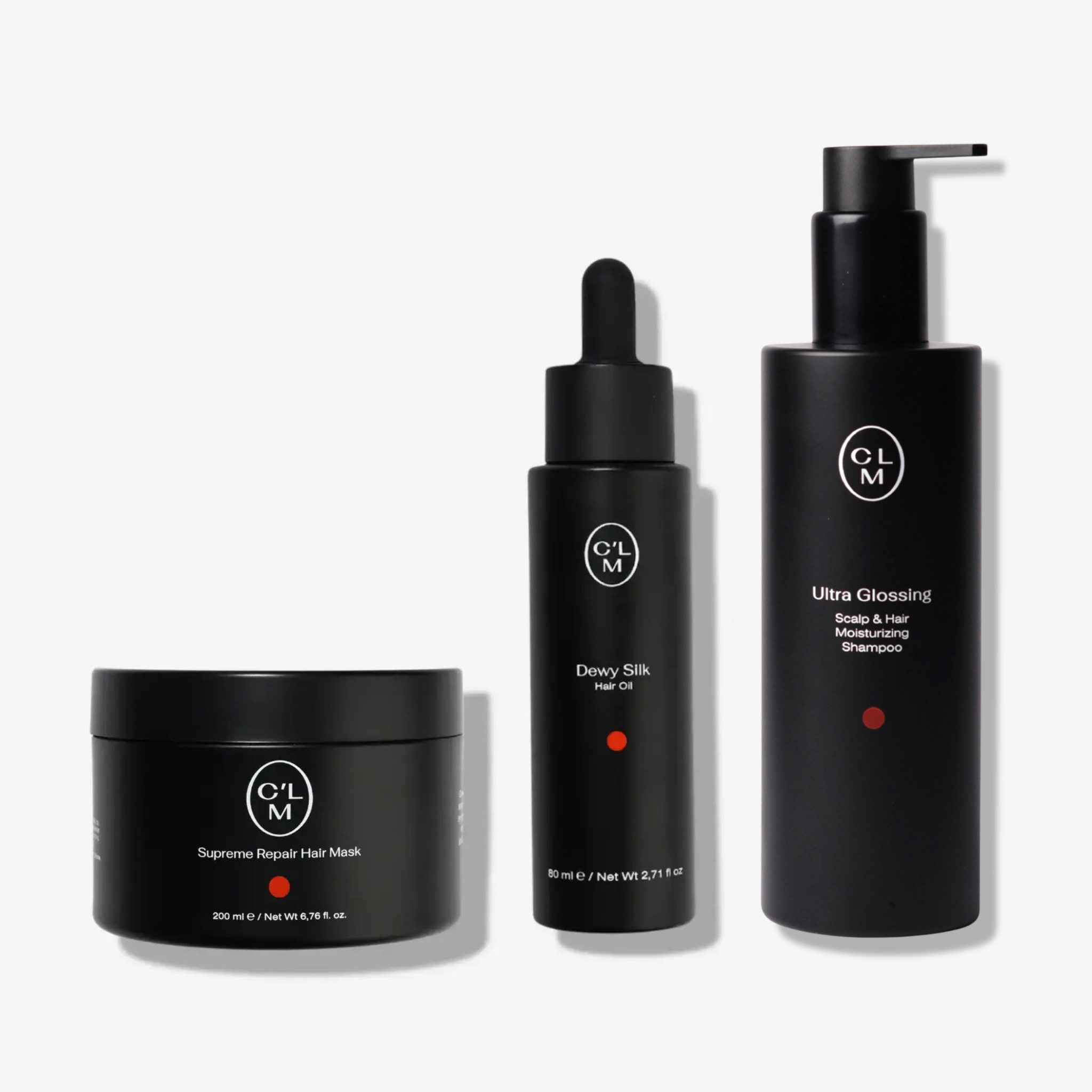 Intensively moisturizing and repairing hair set