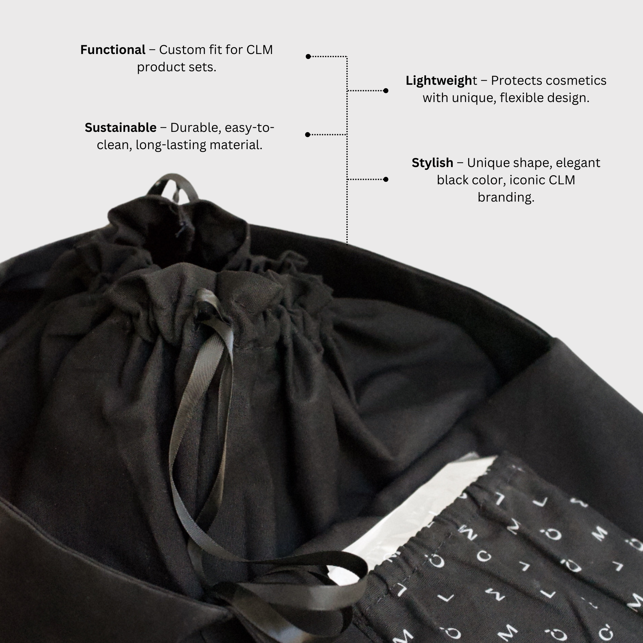 CLM fabric cosmetic bag